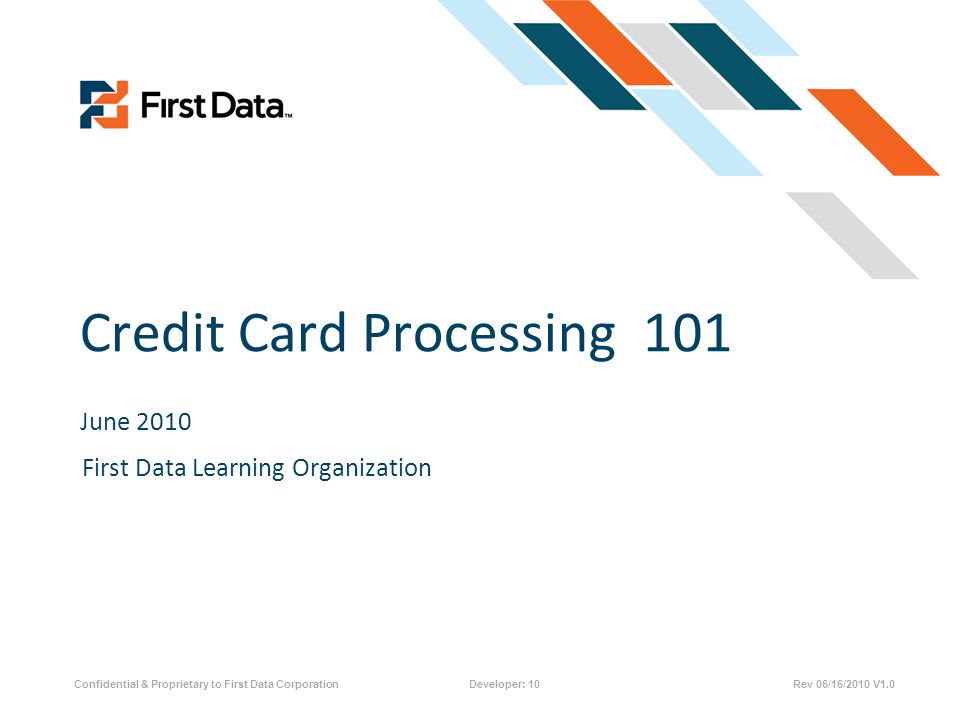 Credit Card Processing 101