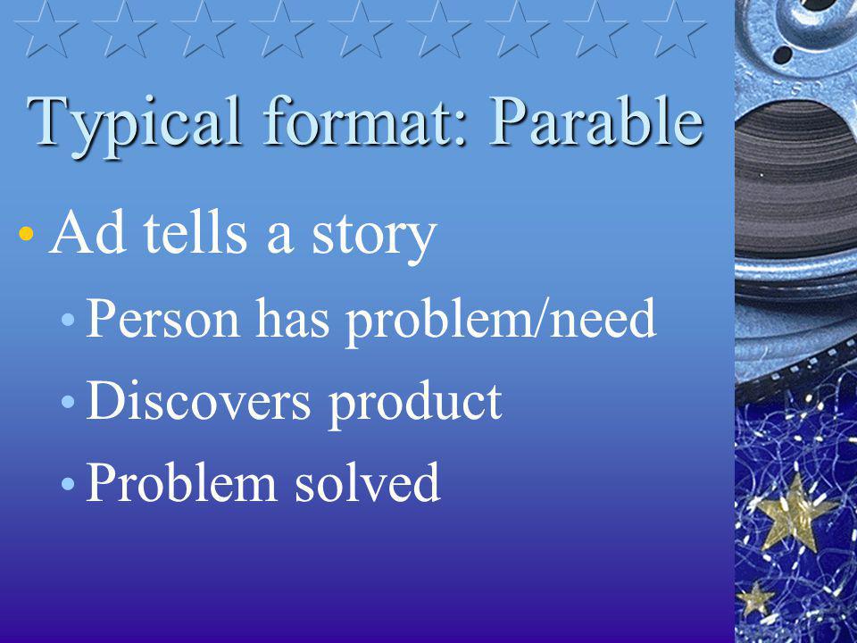 Typical format: Parable