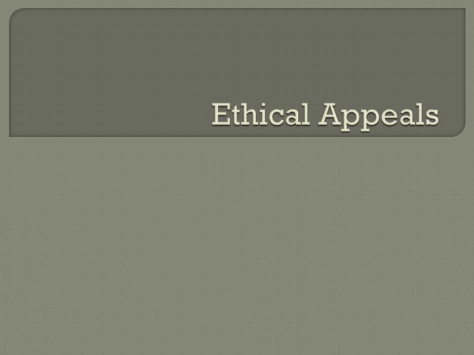 Ethical Appeals