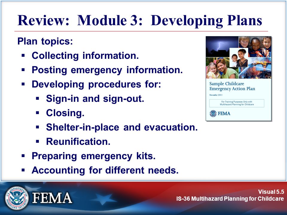 Review: Module 3: Developing Plans
