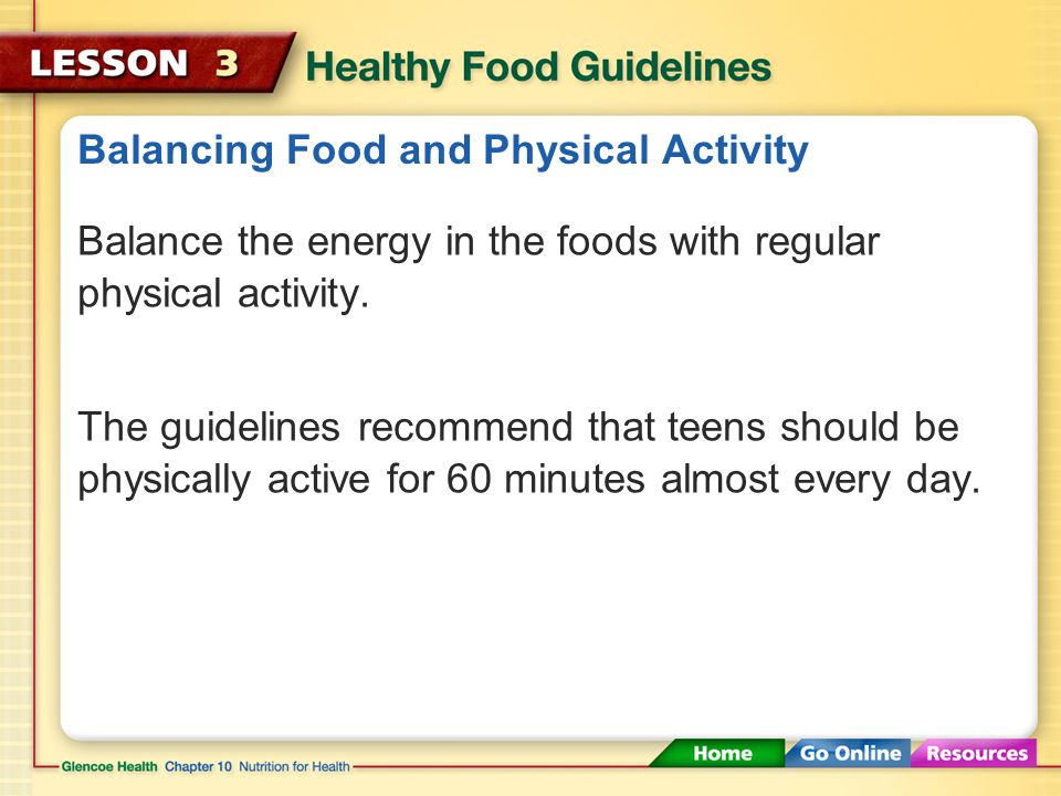 Balancing Food and Physical Activity