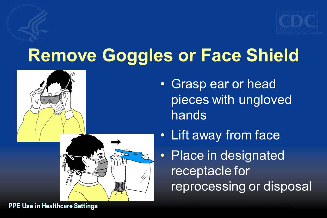 Remove Goggles or Face Shield