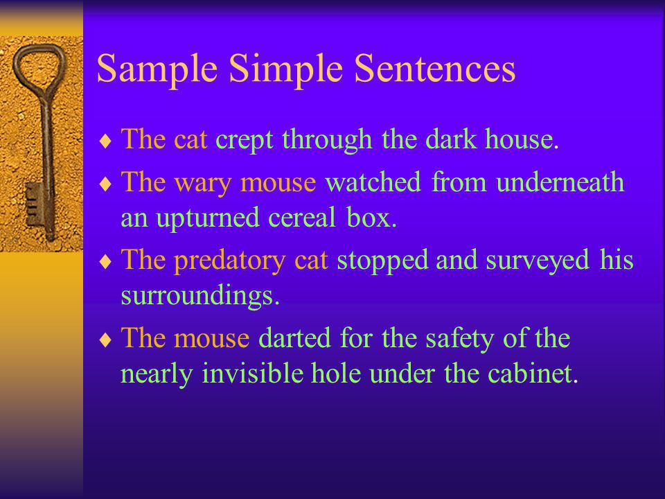 Sample Simple Sentences