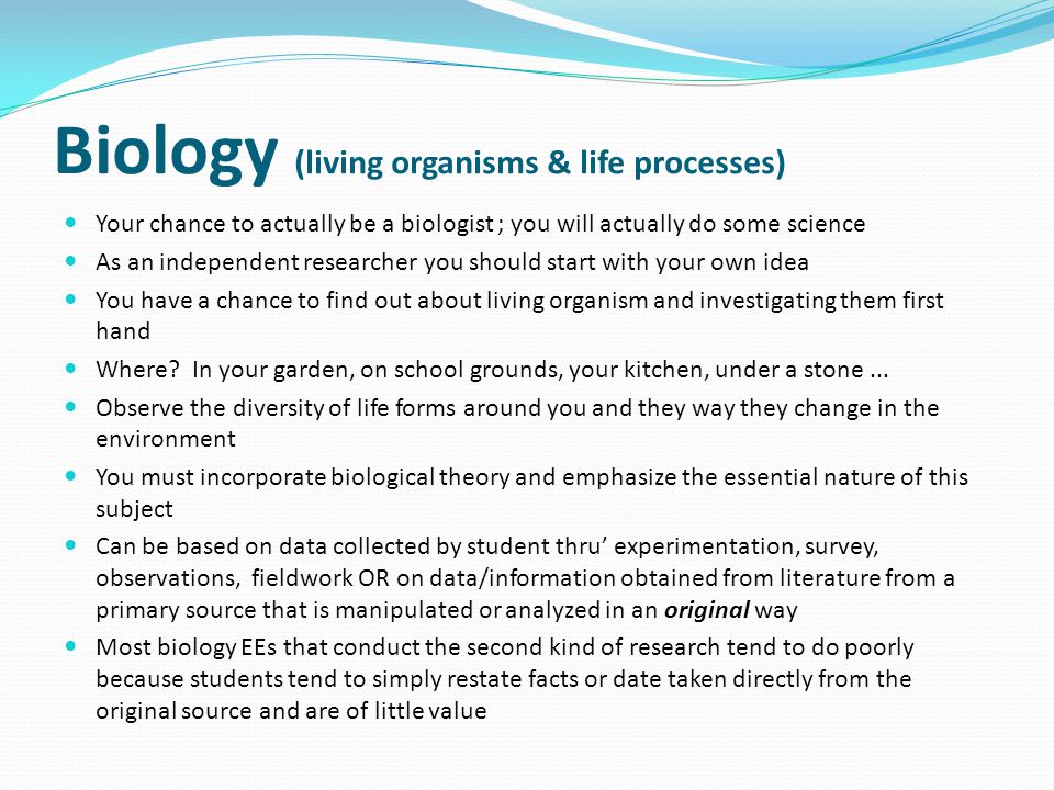 Biology (living organisms & life processes)