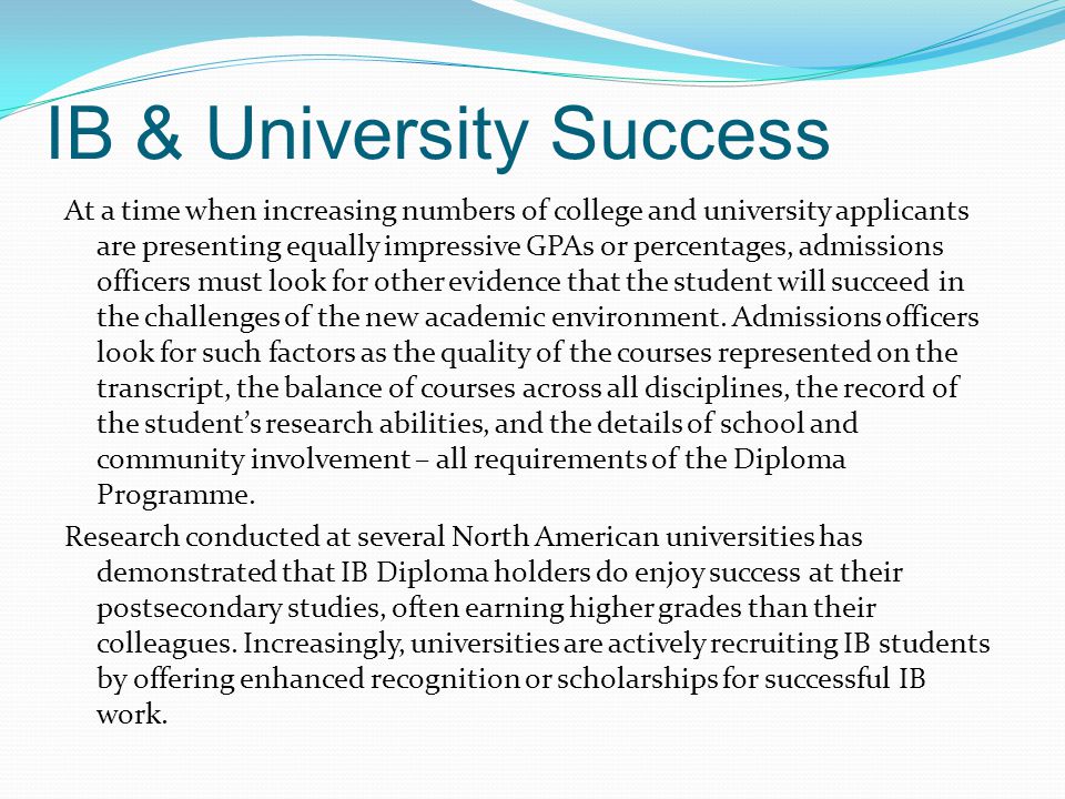 IB & University Success