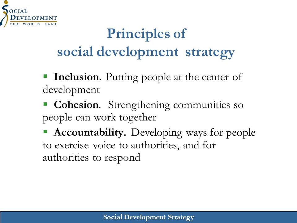 Principles of social development strategy