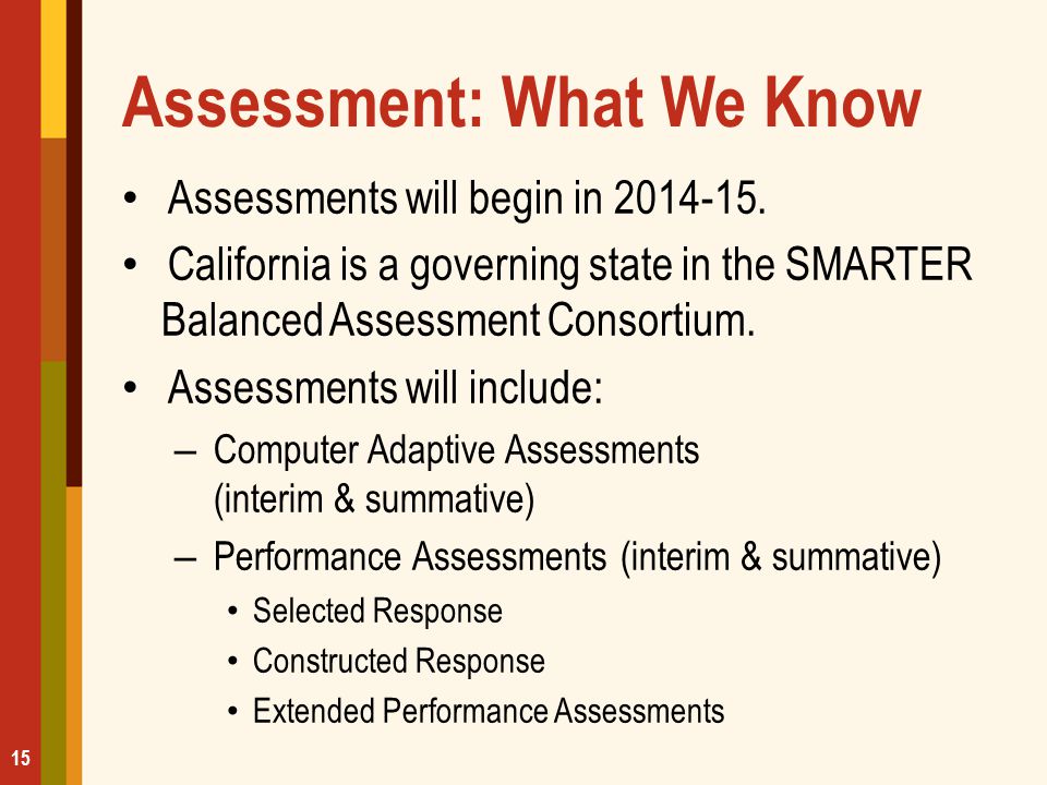 Assessment: What We Know