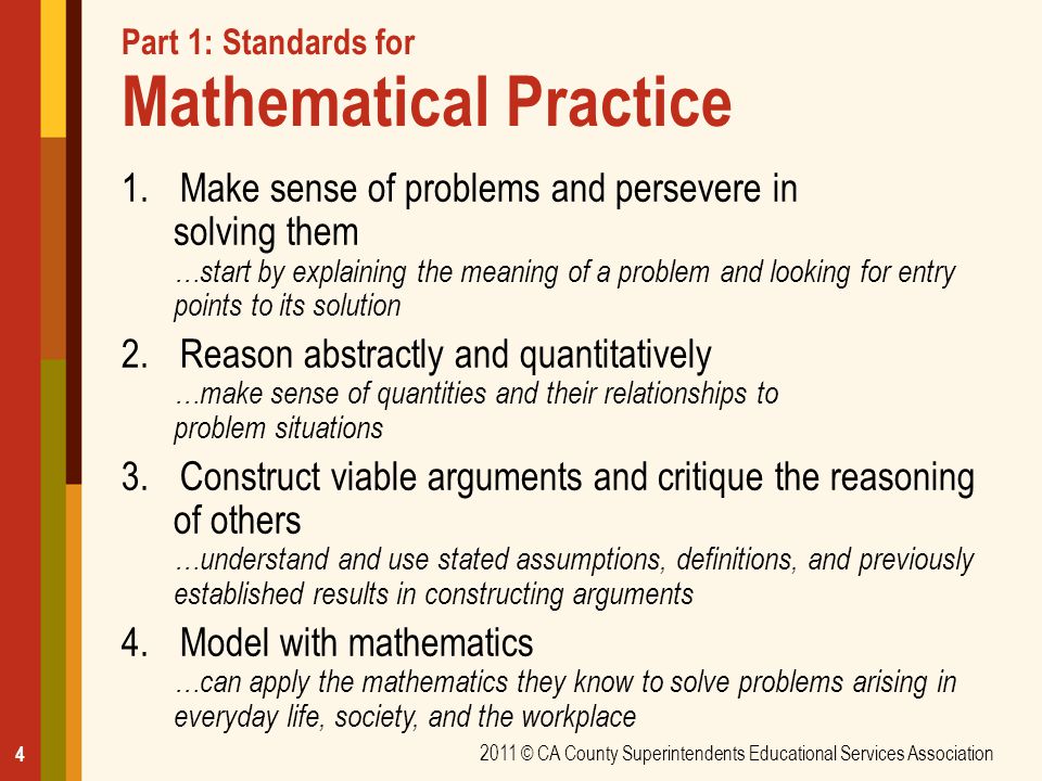 Part 1: Standards for Mathematical Practice