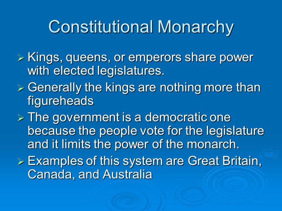 Constitutional Monarchy