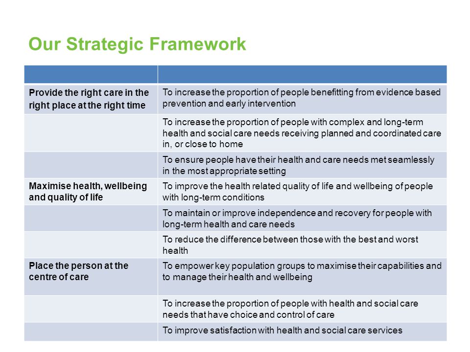 Our Strategic Framework