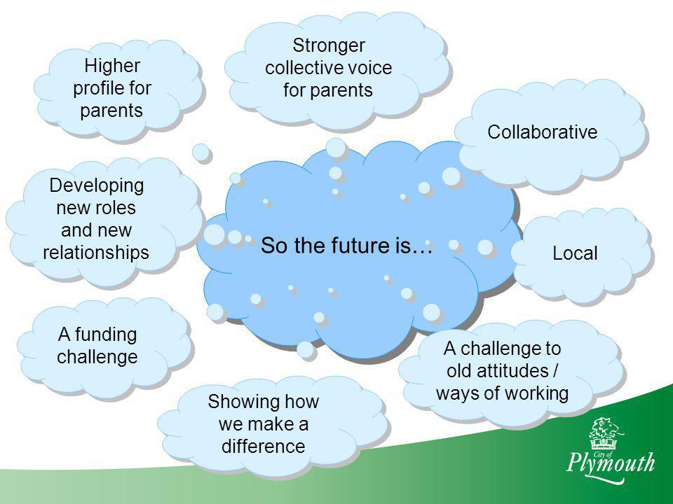 So the future is… Stronger collective voice for parents
