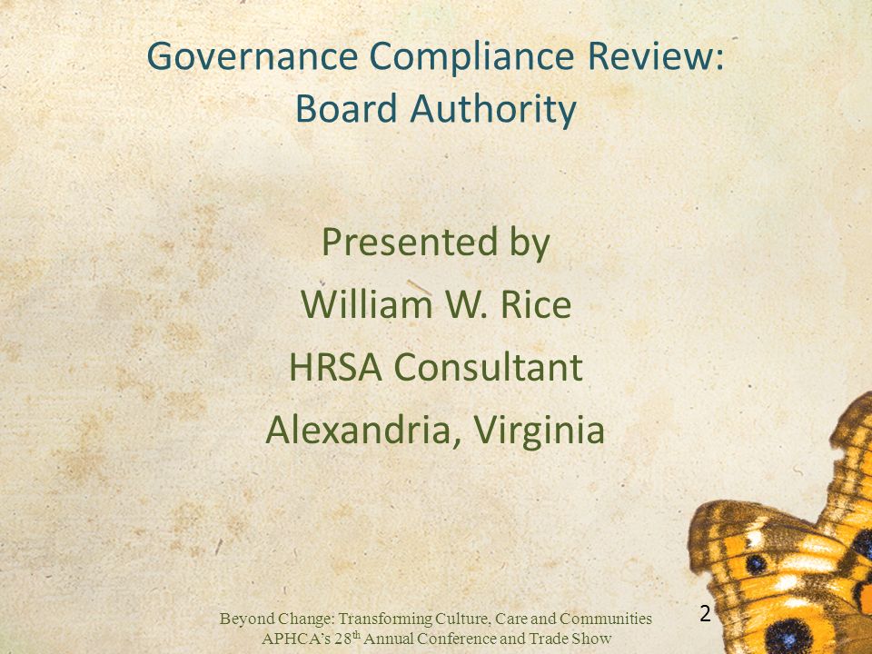 Governance Compliance Review: Board Authority