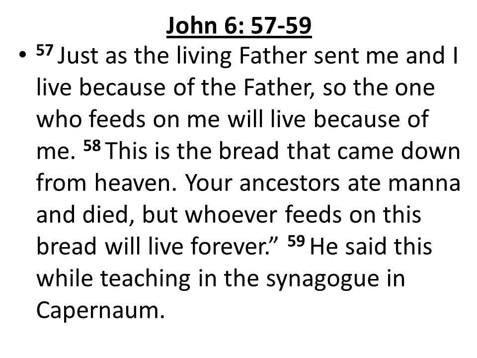 John 6: 57-59