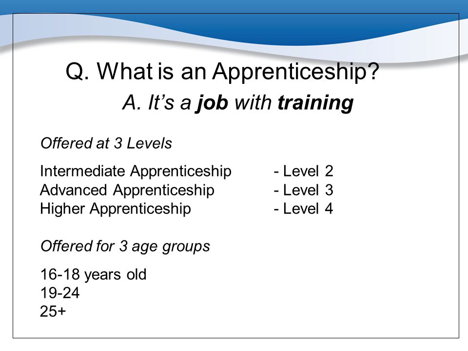 Q. What is an Apprenticeship
