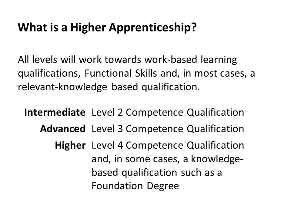 What is a Higher Apprenticeship