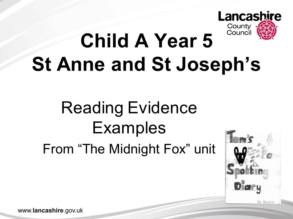 Child A Year 5 St Anne and St Joseph’s