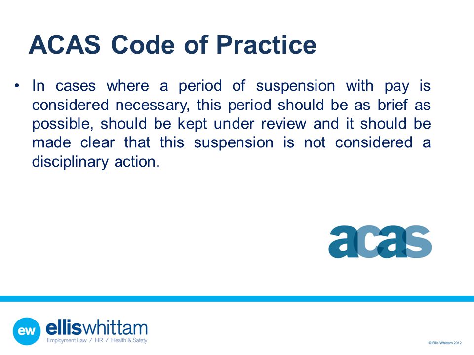 ACAS Code of Practice