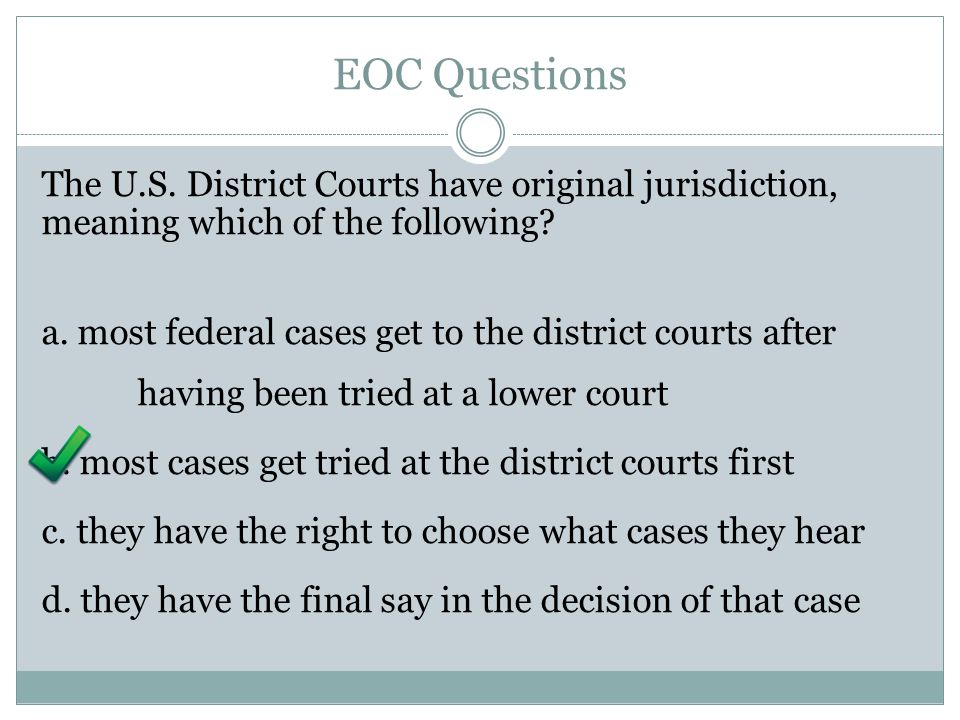 EOC Questions