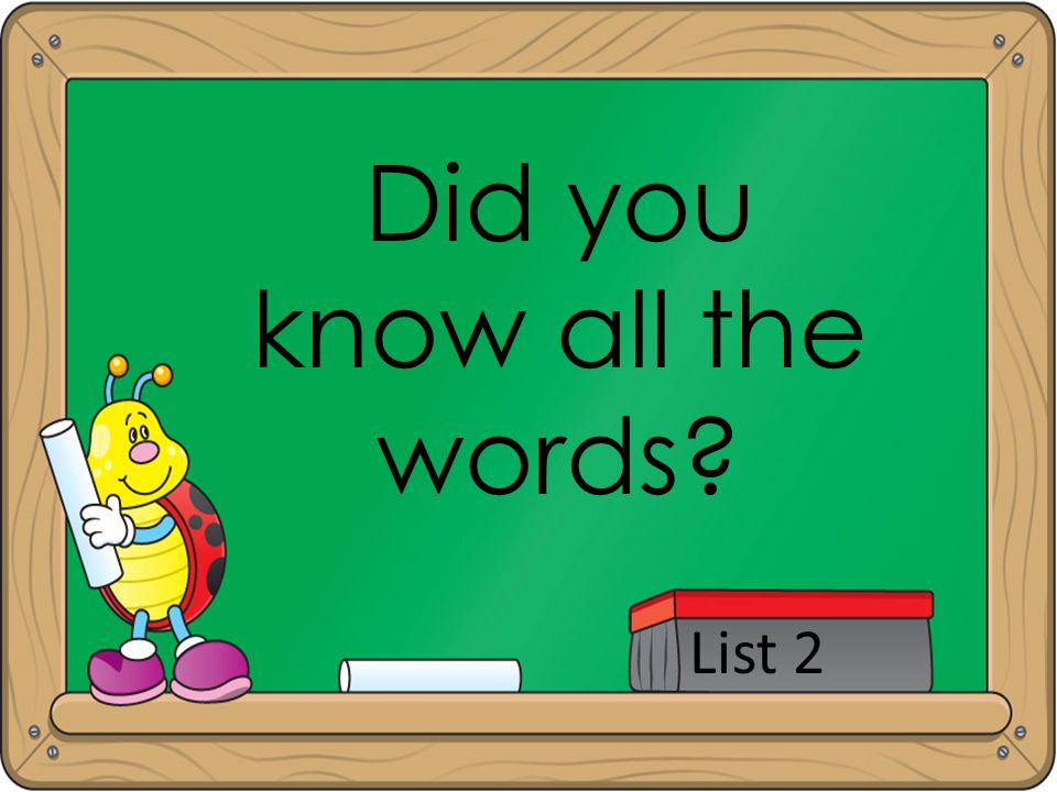Did you know all the words