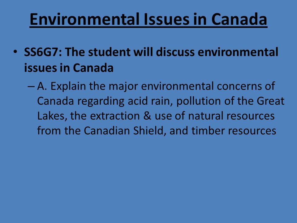 Environmental Issues in Canada