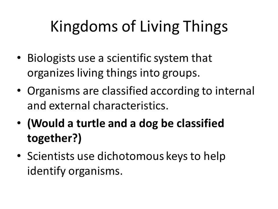 Kingdoms of Living Things