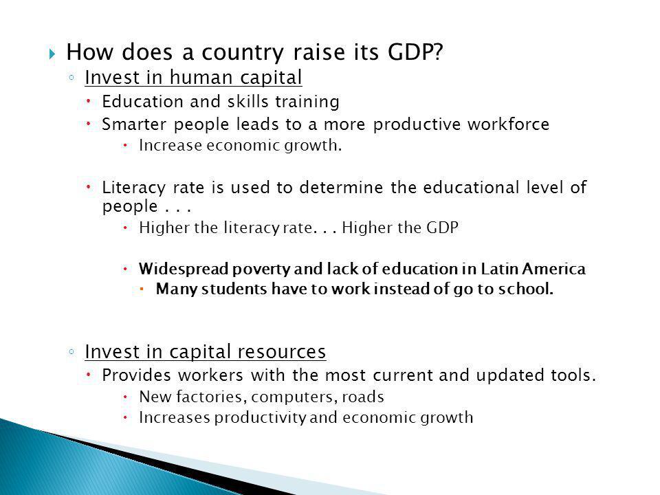 How does a country raise its GDP