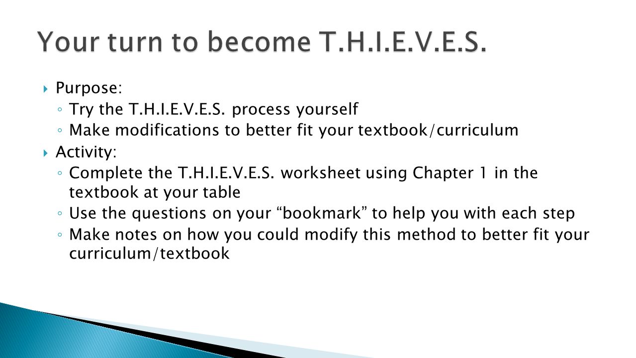 Your turn to become T.H.I.E.V.E.S.