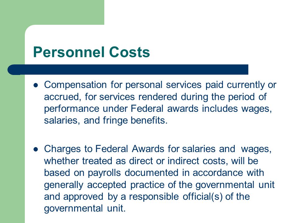 Personnel Costs