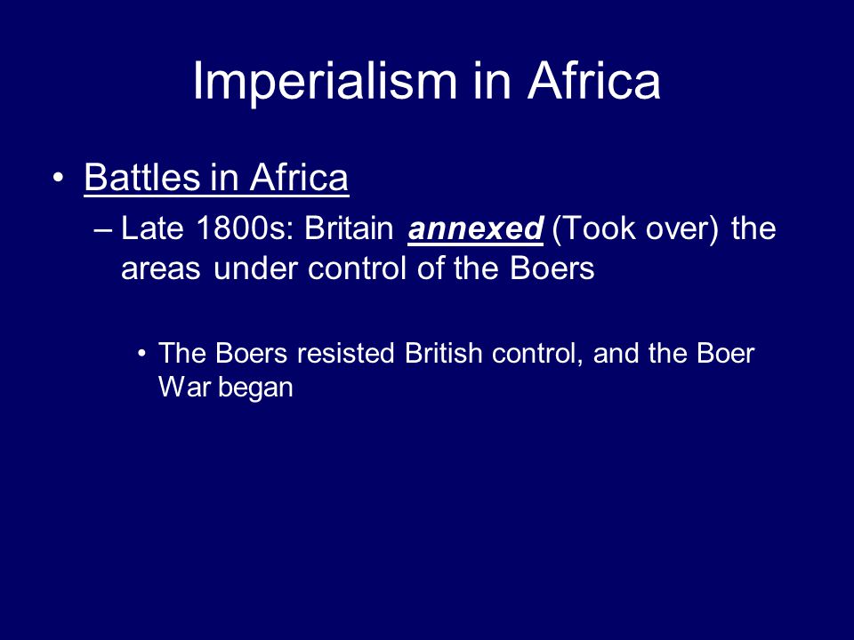 Imperialism in Africa Battles in Africa