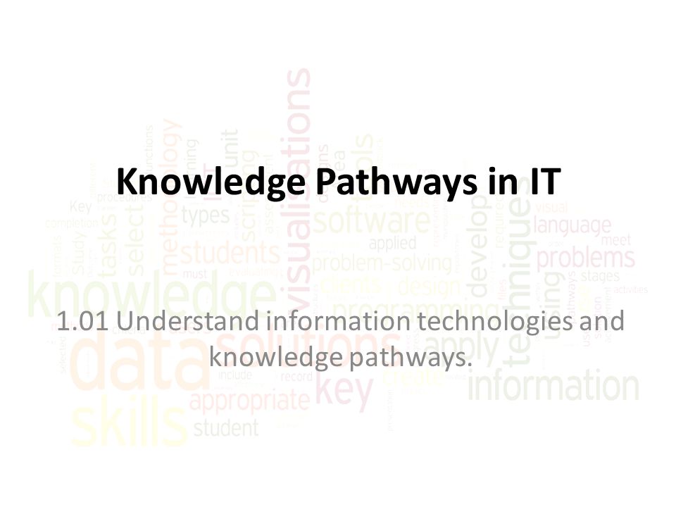 Knowledge Pathways in IT