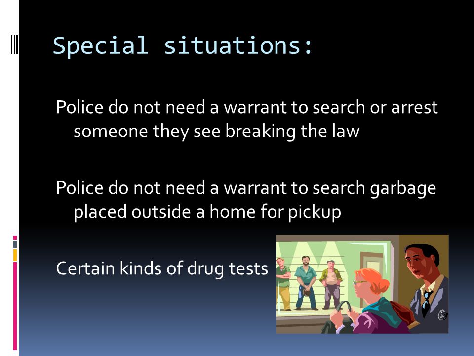 Special situations: