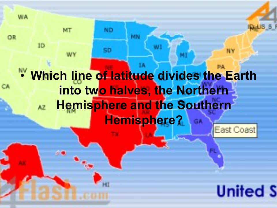 Which line of latitude divides the Earth into two halves, the Northern Hemisphere and the Southern Hemisphere