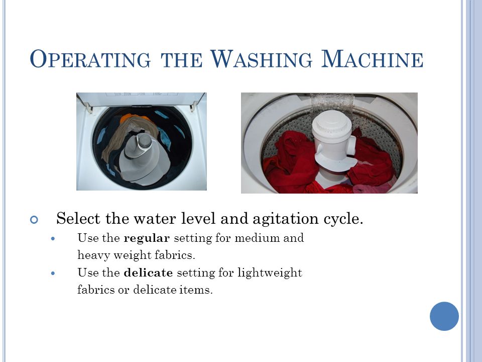 Operating the Washing Machine