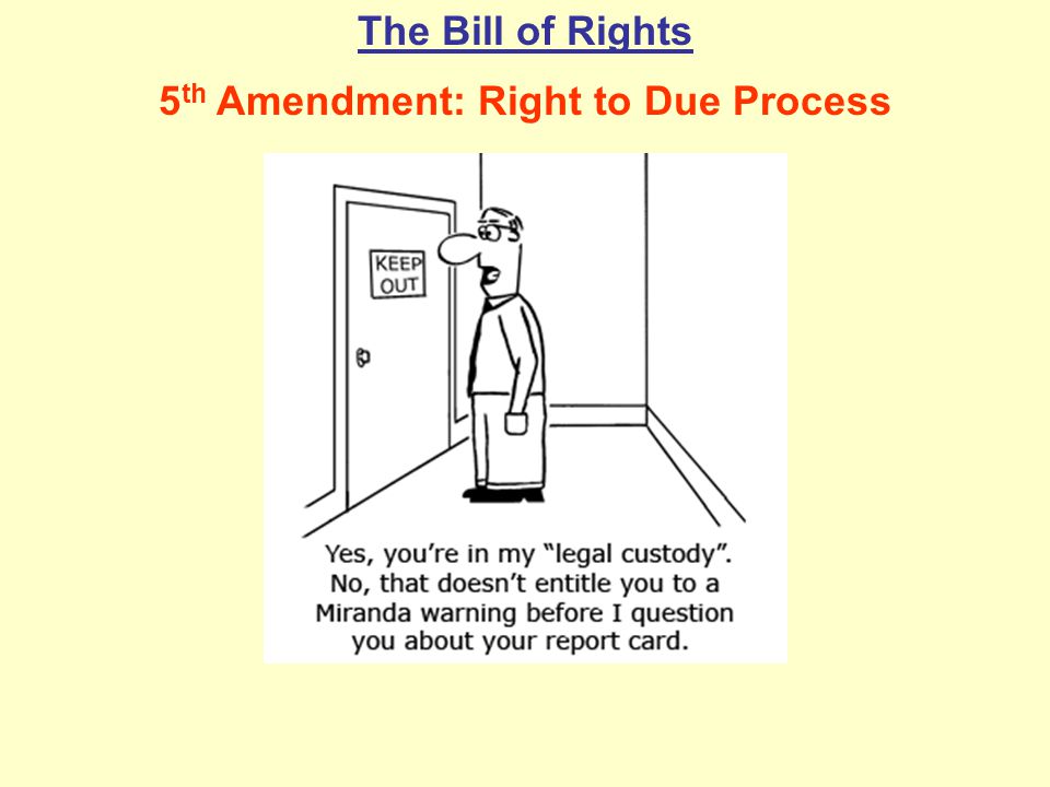 5th Amendment: Right to Due Process