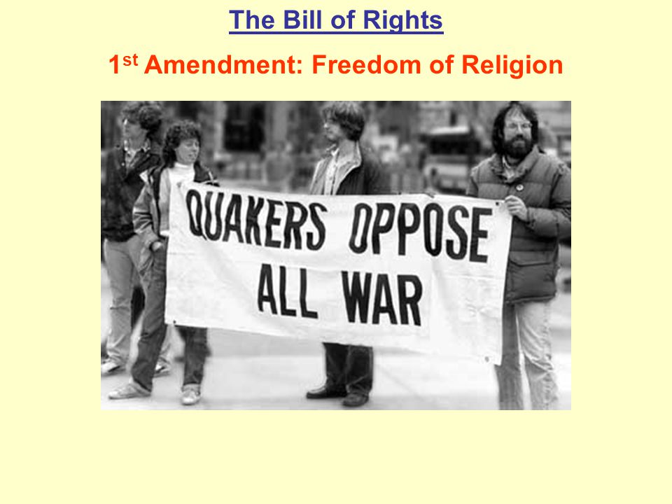 1st Amendment: Freedom of Religion