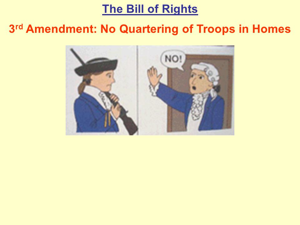 3rd Amendment: No Quartering of Troops in Homes