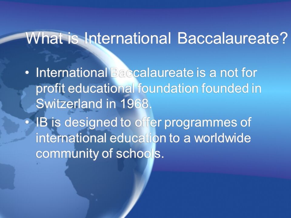What is International Baccalaureate