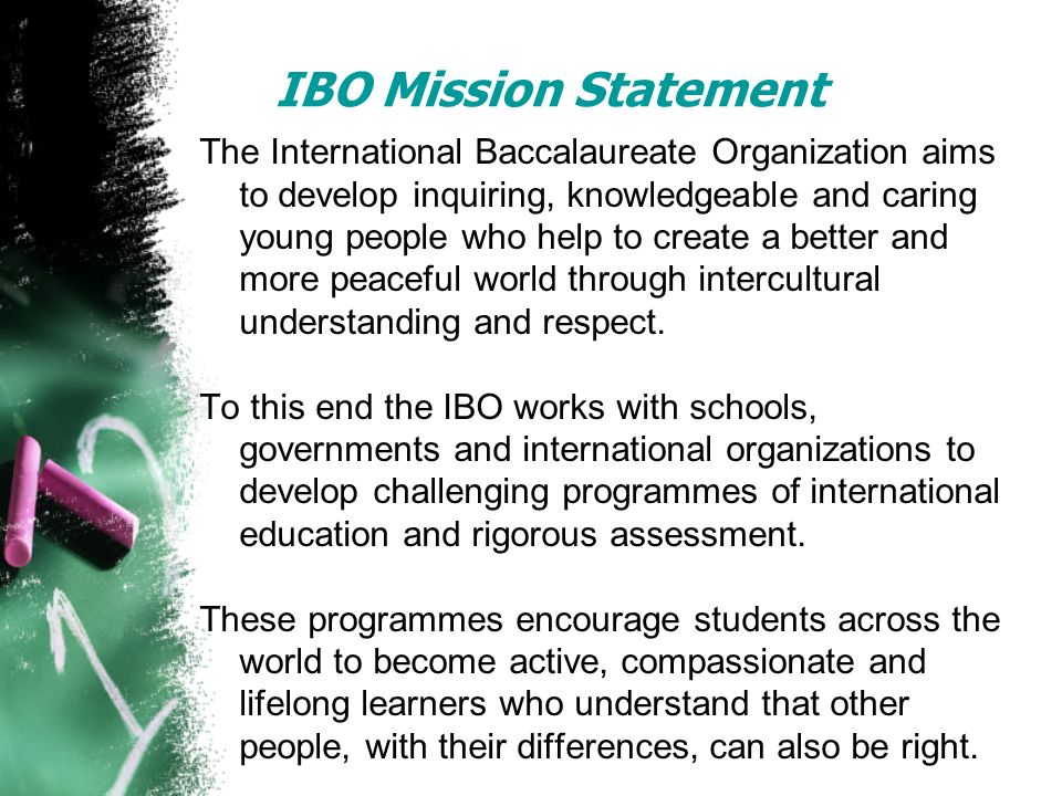 IBO Mission Statement
