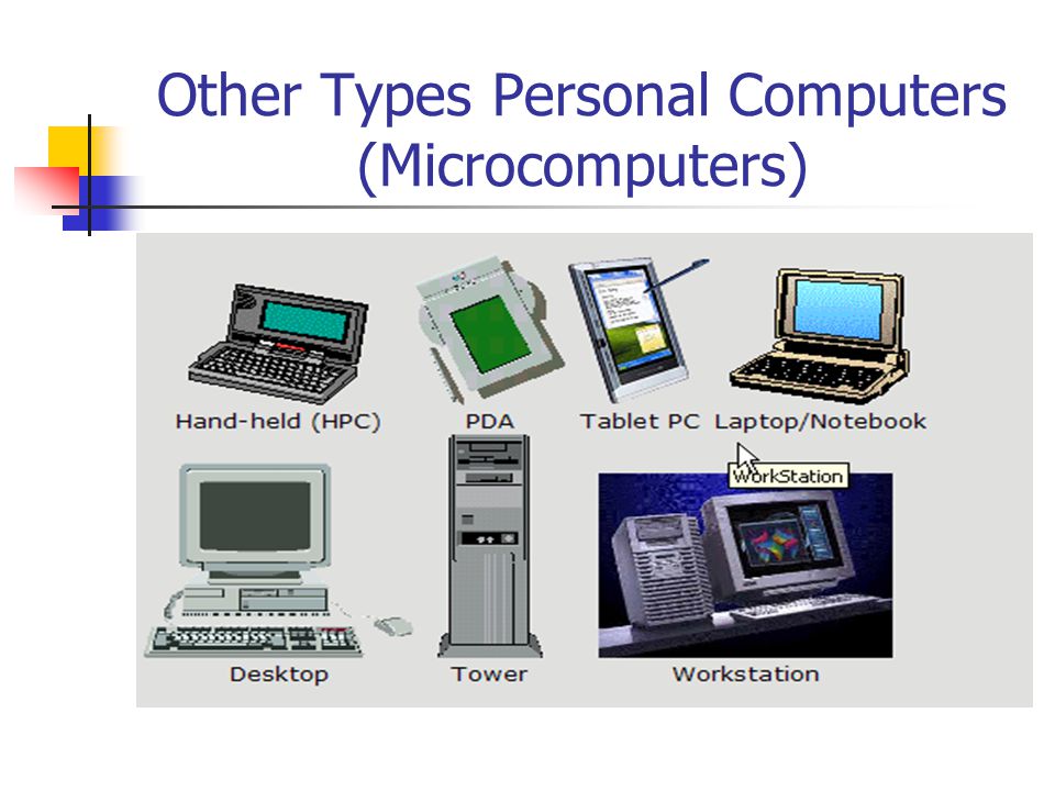 Other Types Personal Computers (Microcomputers)