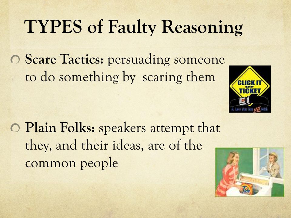 TYPES of Faulty Reasoning
