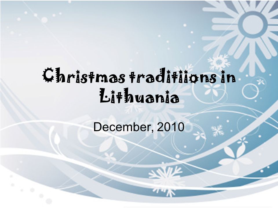 Christmas traditiions in Lithuania