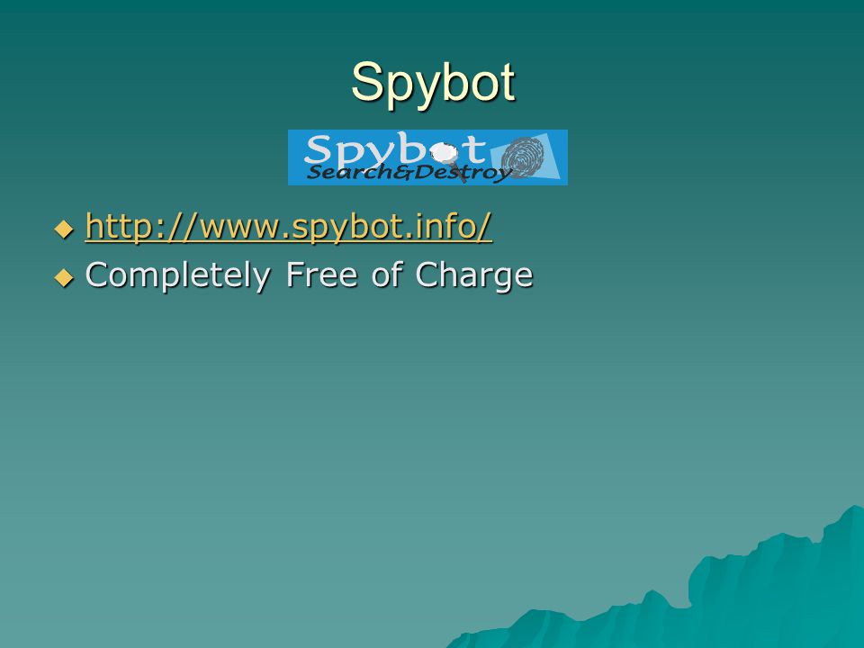 Spybot   Completely Free of Charge
