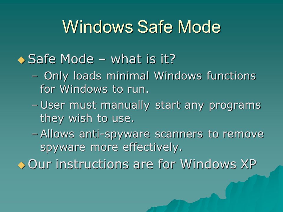 Windows Safe Mode Safe Mode – what is it