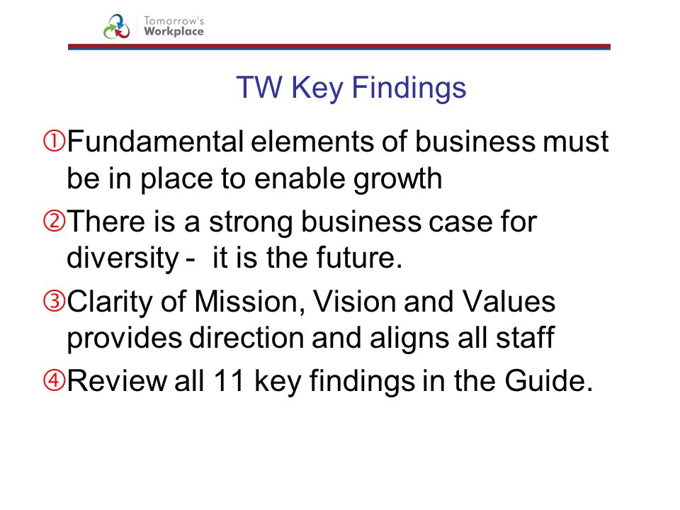 Fundamental elements of business must be in place to enable growth