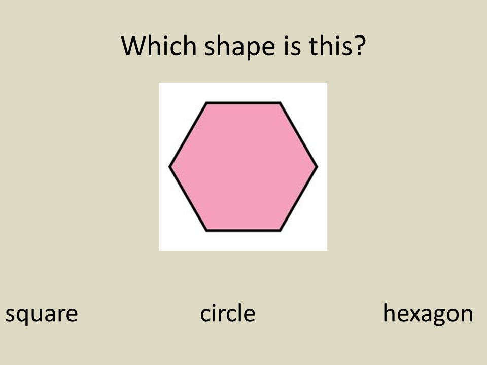 Which shape is this square circle hexagon
