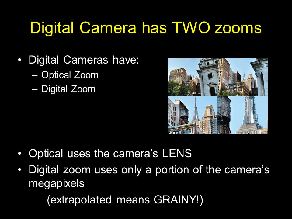 Digital Camera has TWO zooms