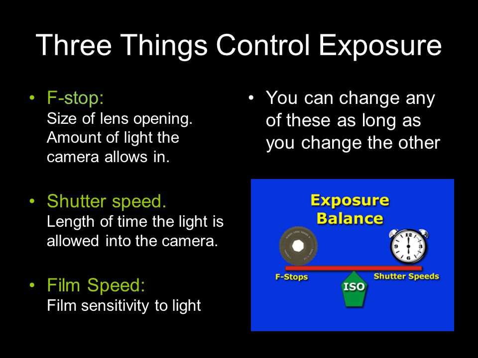 Three Things Control Exposure
