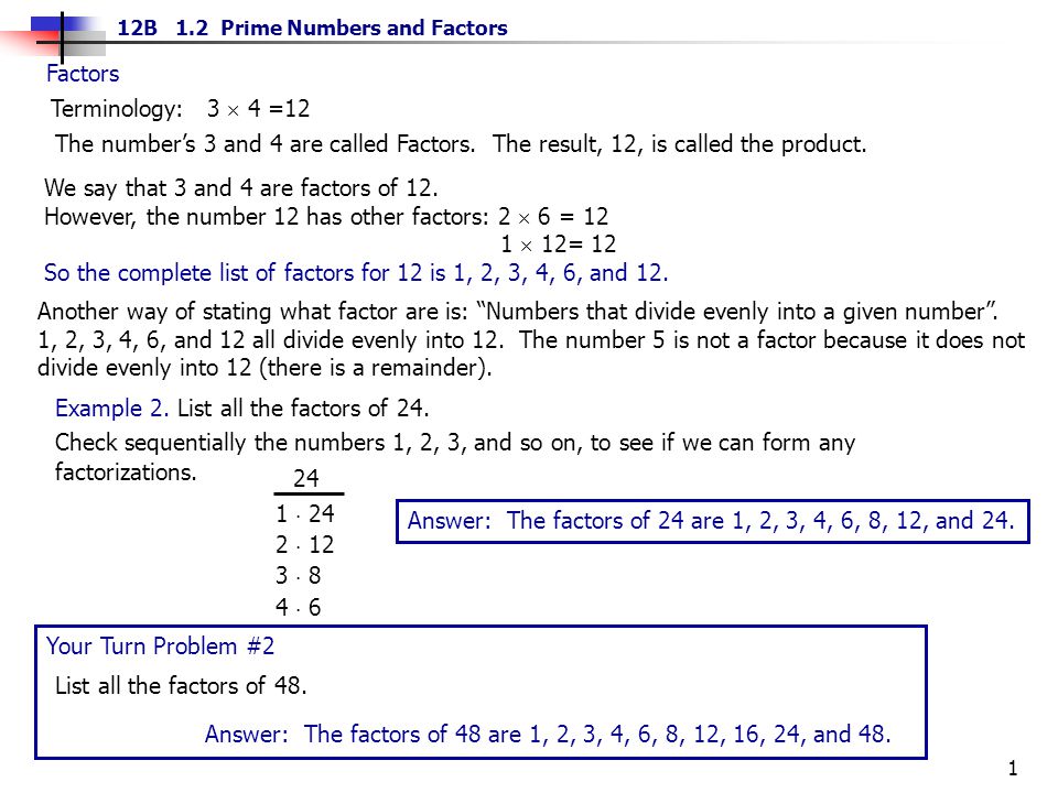 Factors Terminology 3 4 12 Ppt Video Online Download