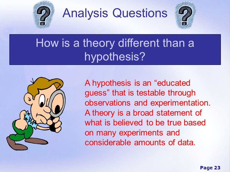 How is a theory different than a hypothesis