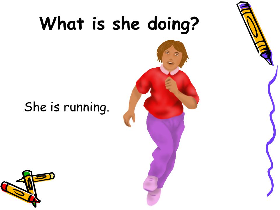 What is she doing She is running.